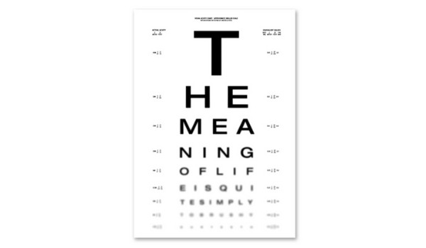 The meaning of life eye chart